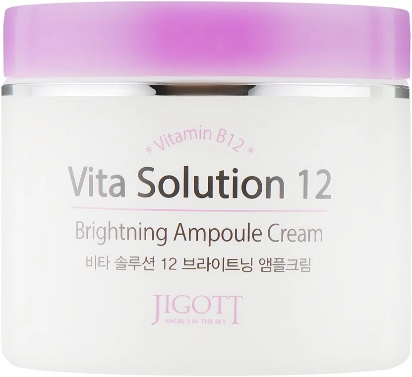 Ампульный крем для улучшения цвета лица с витамином В12 - Jigott Vita Solution 12 Brightening Ampoule Cream, 100 мл - фото N1