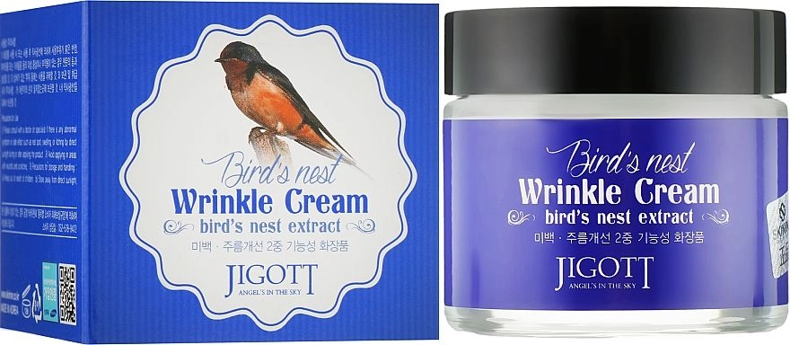 Антивозрастной крем с экстрактом ласточкиного гнезда - Jigott Bird's Nest Wrinkle Cream, 70 мл - фото N2