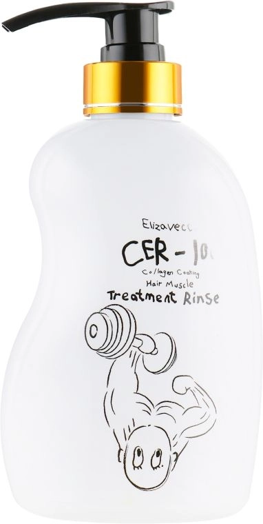 Бальзам-ополаскиватель для волос - Elizavecca CER-100 Collagen Coating Hair Muscle Treatment Rinse, 500 мл - фото N2