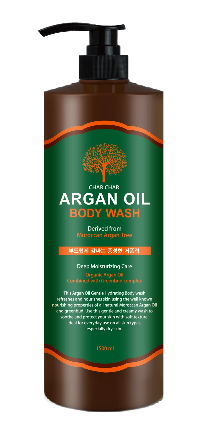 Гель для душа Аргановое масло - Char Char Argan Oil Body Wash, 1500 мл - фото N1