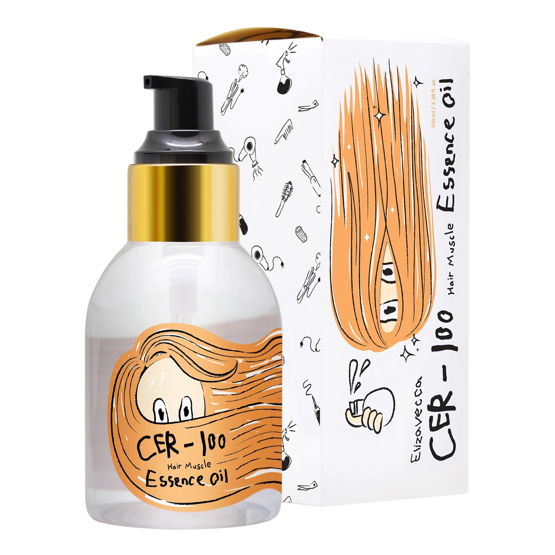 Есенція на основі масел для зміцнення волосся - Elizavecca CER-100 Hair Muscle Essence Oil, 100 мл - фото N1