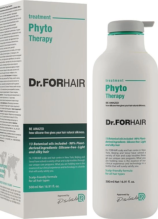 Фитотерапевтическая маска-кондиционер для волос - Dr. ForHair Phyto Therapy Treatment, 500 мл - фото N2