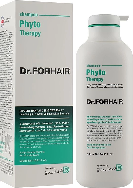 Фітотерапевтичний шампунь для чутливої шкіри голови - Dr. ForHair Phyto Therapy Shampoo, 500 мл - фото N2