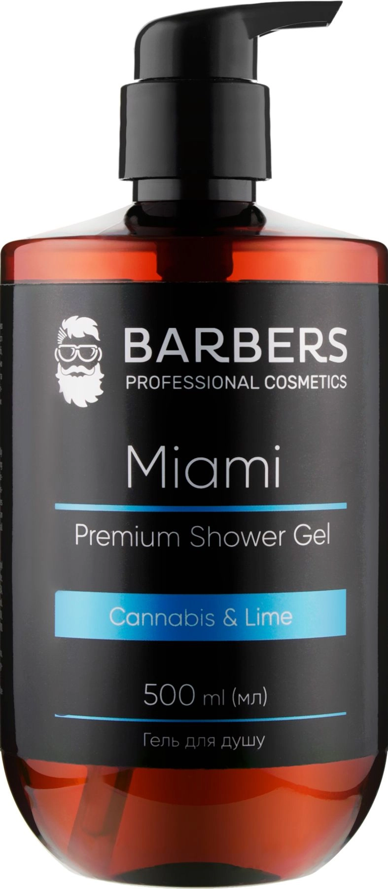 Гель для душу - Barbers Miami Premium Shower Gel, 500 мл - фото N1