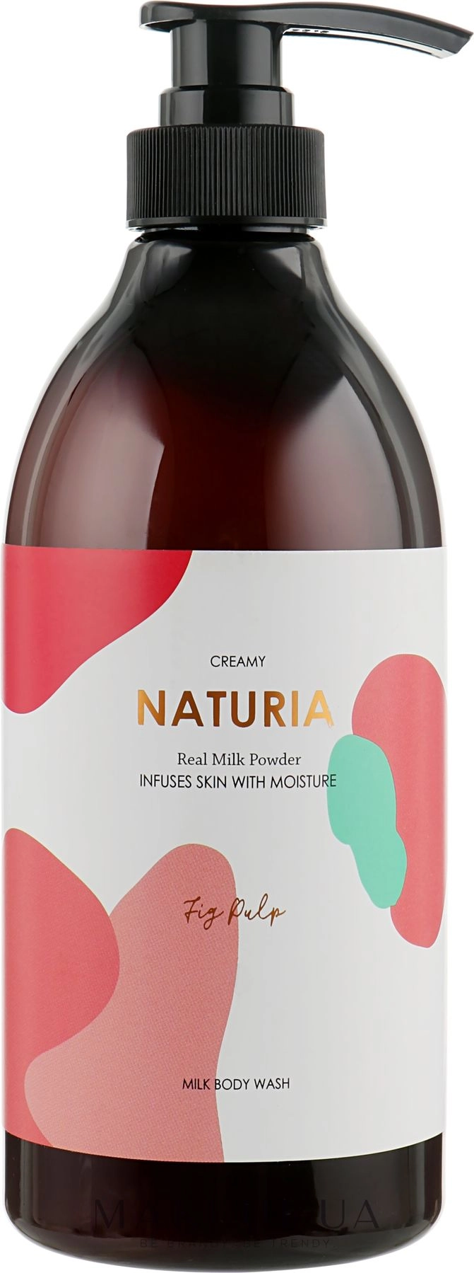 Гель для душу Інжир - Naturia Creamy Milk Body Wash Fig Pulp, 750 мл - фото N1