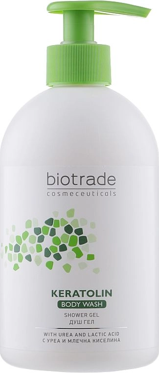 Гель для душу з сечовиною для сухої, чутливої та схильної до алергії шкіри - Biotrade Keratolin Body Wash, 400 мл - фото N1