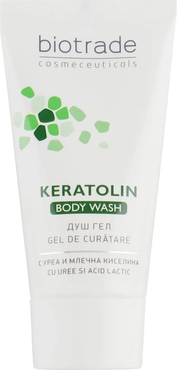 Гель для душу з сечовиною для сухої, чутливої та схильної до алергії шкіри - Biotrade Keratolin Body Wash, міні, 30 мл - фото N1