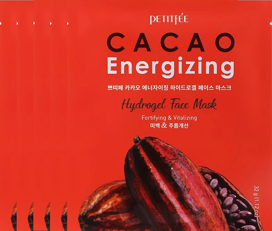 Маска для лица с какао - PETITFEE & KOELF Cacao Energizing Hydrogel Face Mask, 1 шт - фото N2