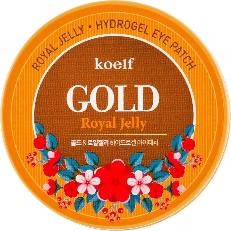 Гидрогелевые патчи для глаз с золотом и маточным молочком - PETITFEE & KOELF Gold & Royal Jelly Eye Patch, 60 штук - фото N1