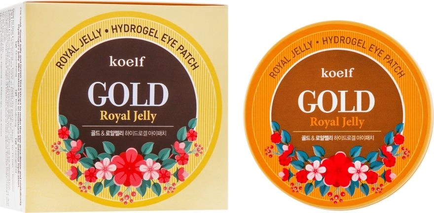 Гідрогелеві патчі для очей з золотом і маточним молочком - PETITFEE & KOELF Gold & Royal Jelly Eye Patch, 60 штук - фото N2