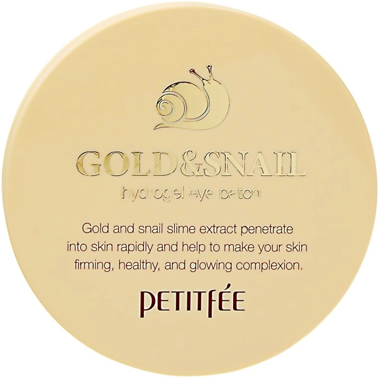 Гидрогелевые патчи для глаз с золотом и муцином улитки - PETITFEE & KOELF Gold & Snail Hydrogel Eye Patch, 60 шт - фото N1