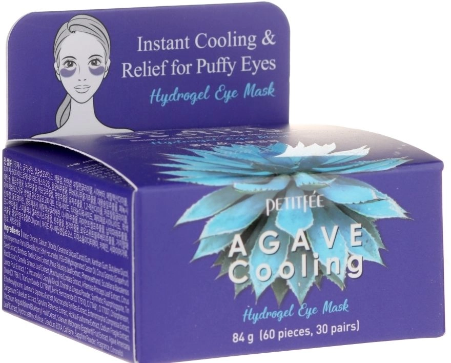 Гидрогелевые патчи для глаз с экстрактом агавы - PETITFEE & KOELF Agave Cooling Hydrogel Eye Mask, 60 шт - фото N1