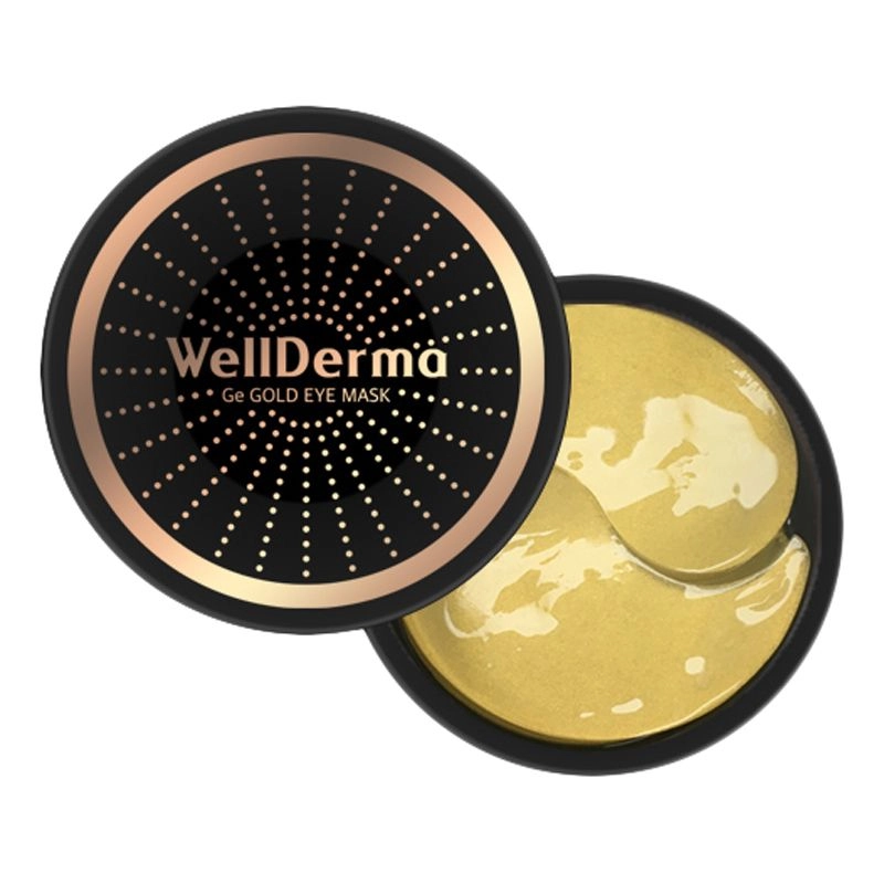 WellDerma Гідрогелеві патчі з золотом і ферментом магнію проти зморшок і сухості Ge Gold Eye Mask 60 шт - фото N1
