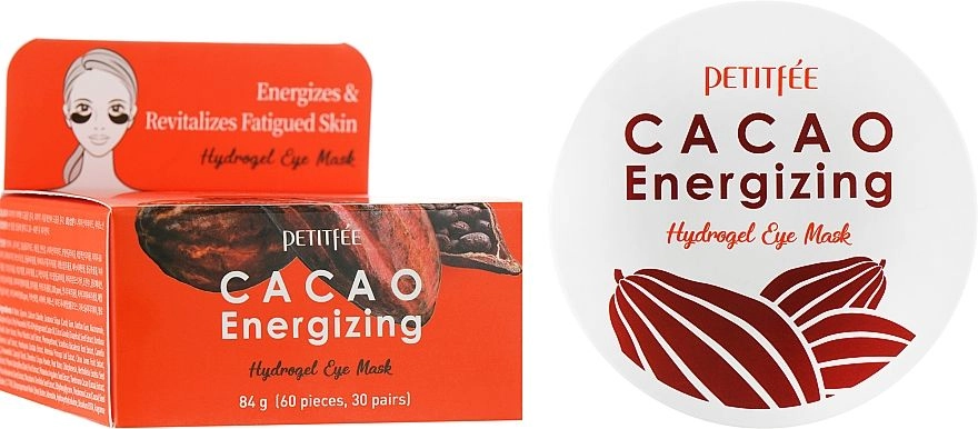 Тонизирующие патчи для глаз с какао - PETITFEE & KOELF Cacao Energizing Hydrogel Eye Mask, 60 шт - фото N1