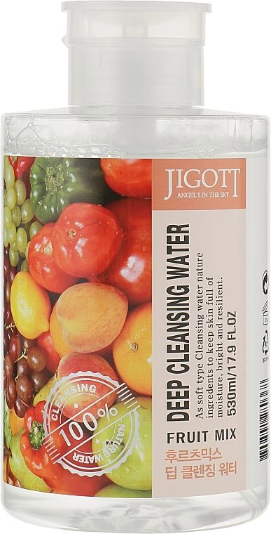 Глибоко Очищаюча вода з екстрактами фруктів - Jigott Deep Cleansing Water Fruit Mix, 530 мл - фото N1