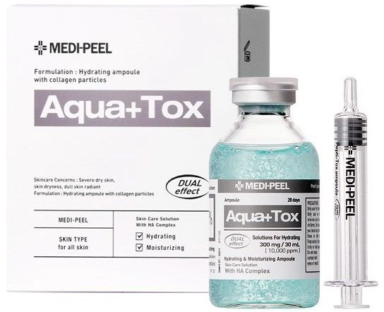 Глубокоувлажняющая ампульная сыворотка - Medi peel Aqua+ Tox Ampoule, 30 мл - фото N1