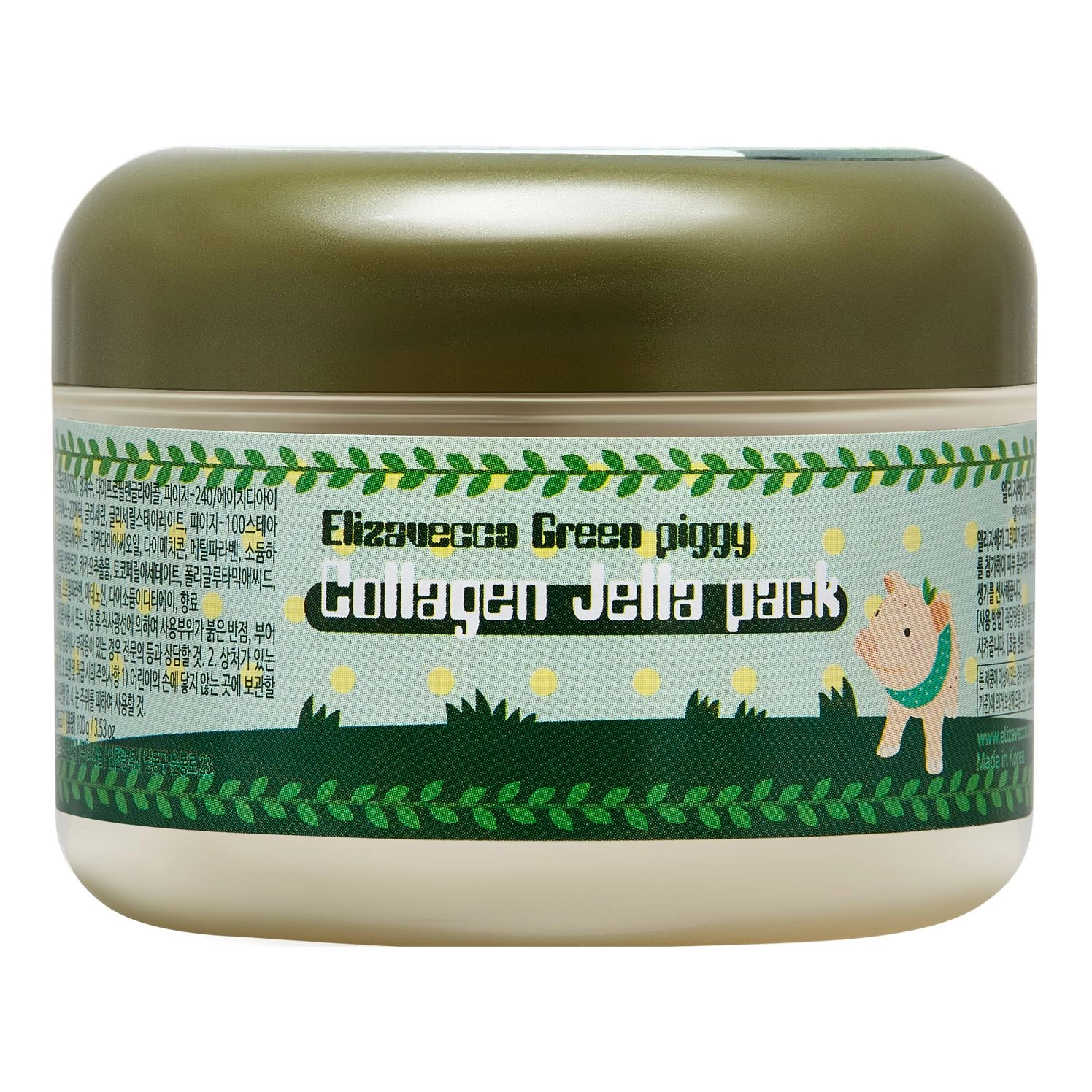 Колагенова маска для обличчя - Elizavecca Green piggy Collagen Jella Pack, 100 г - фото N1