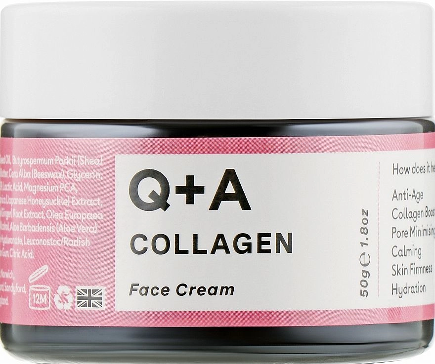 Зволожуючий крем для обличчя з колагеном - Q+A Collagen Face Cream, 50 г - фото N1