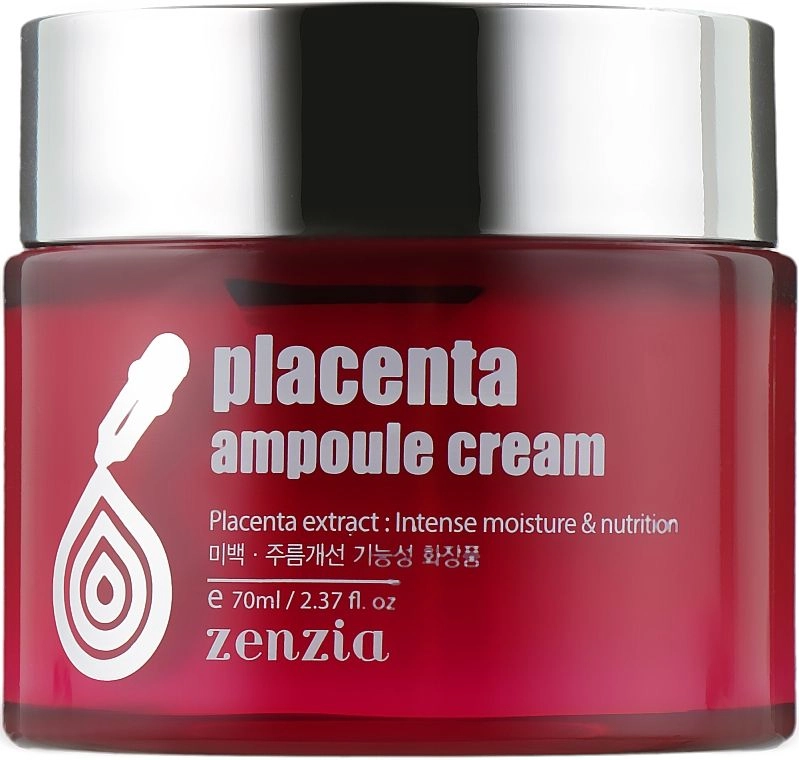 Крем для обличчя з плацентою - Zenzia Placenta Ampoule Cream, 70 мл - фото N1