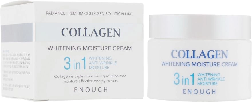Крем для лица с колагеном - Enough Collagen Whitening Moisture Cream 3 in 1, 50 мл - фото N1