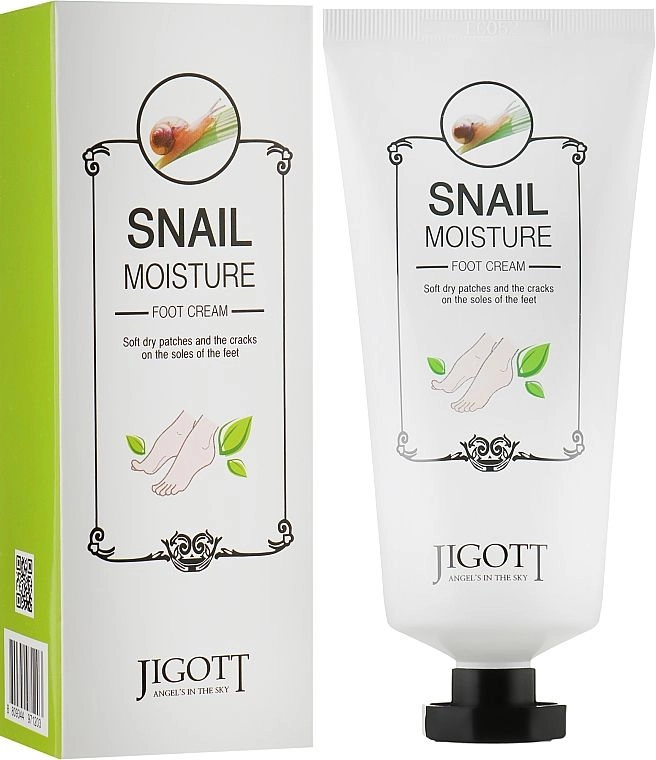 Крем для ног с экстрактом слизи улитки - Jigott Jigott Real Moisture Snail Foot Cream, 100 мл - фото N1