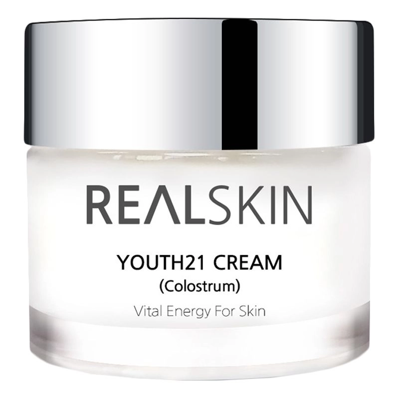 Крем для обличчя з відбілюючим ефектом - REALSKIN Youth 21 Cream Colostrum, 50 г - фото N1