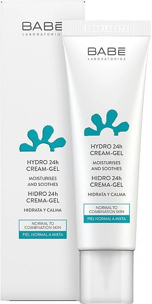 Крем-гель "24 години зволоження та пом'якшення" - BABE Laboratorios Hydro 24h Cream, 50 мл - фото N1