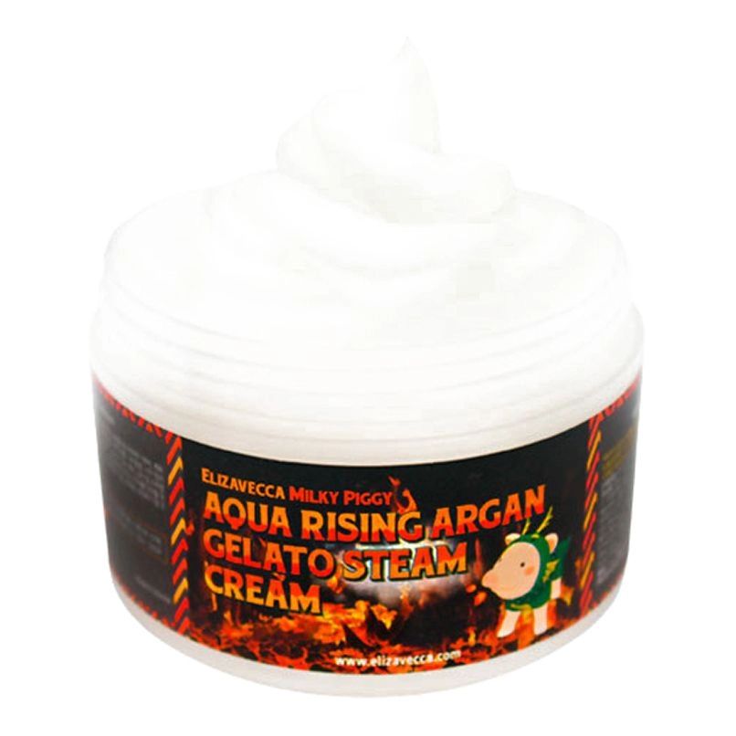 Крем увлажняющий - Elizavecca Face Care Aqua Rising Argan Gelato Steam Cream, 100 мл - фото N2