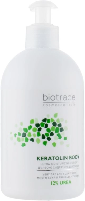 Лосьйон для тіла з зволоженням та м'яким кератолітичним ефектом - Biotrade Keratolin Body Ultra-Moisturizing Lotion, 12% сечовини, 400 мл - фото N1