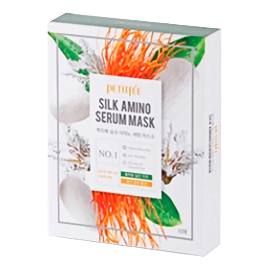 Маска для обличчя з протеїнами шовку - PETITFEE & KOELF Silk Amino Serum Mask, 1 шт - фото N2