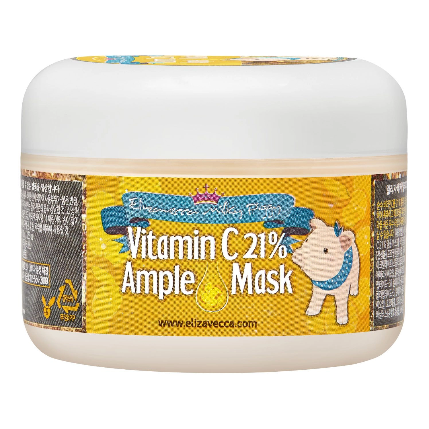 Маска для обличчя з вітаміном C розігріваюча - Elizavecca Milky Piggy Vitamin C 21% Ample Mask, 100 мл - фото N1