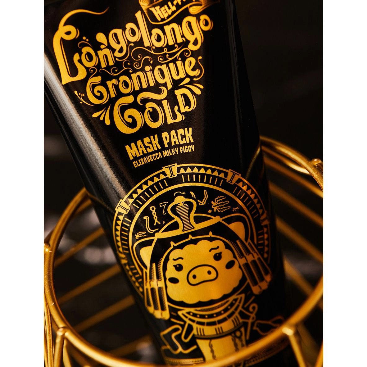 Маска-плівка з золотом - Elizavecca Hell-Pore Longolongo Gronique Gold Mask Pack, 100 мл - фото N7