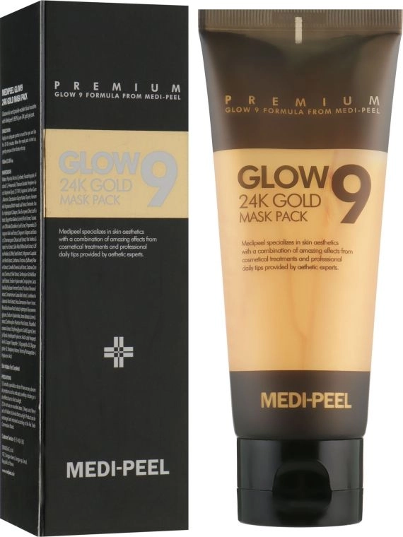 Маска-плівка з золотом - Medi peel Glow 9 24K Gold Mask Pack, 100 мл - фото N1