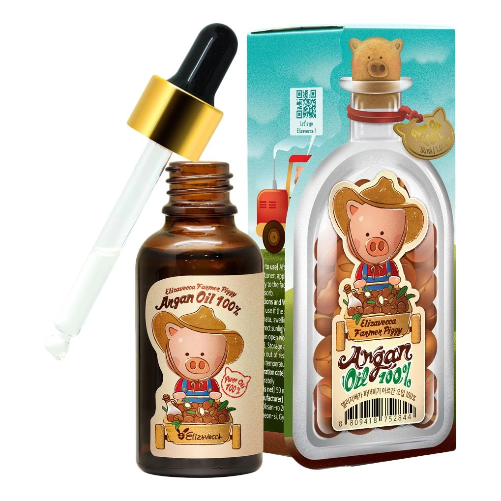 100% Арганова олія для шкіри - Elizavecca Farmer Piggy Argan Oil 100%, 30 мл - фото N1