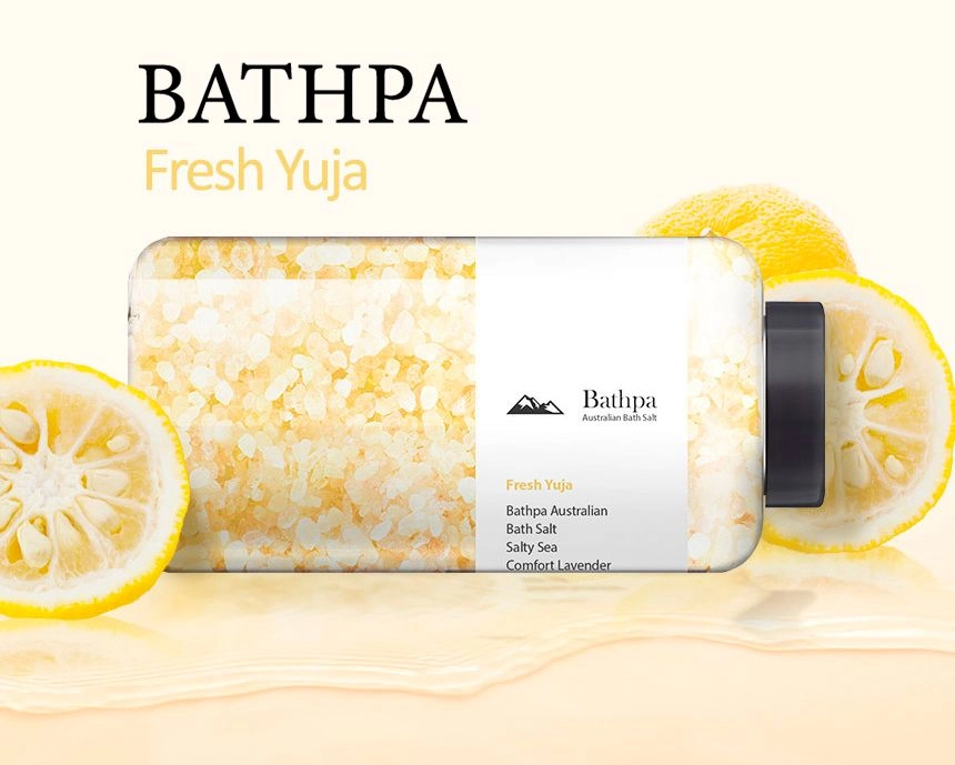 Морская австралийская соль для ванны "Свежий цитрус" - BATHPA Australian Bath Salt - Fresh Yuja, 1200 г - фото N2