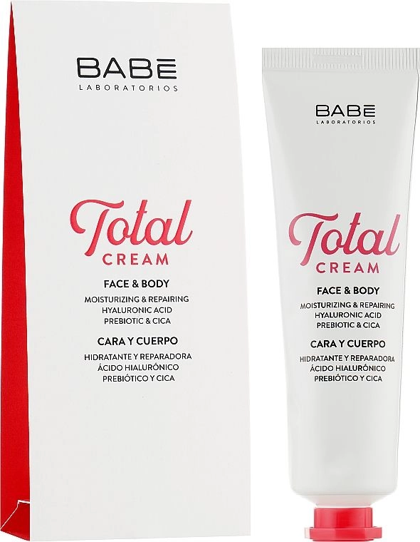 Мультифункціональний крем для чутливої шкіри обличчя та тіла з посиленою відновлювальною дією - BABE Laboratorios Total Cream Face & Body, 60 мл - фото N1