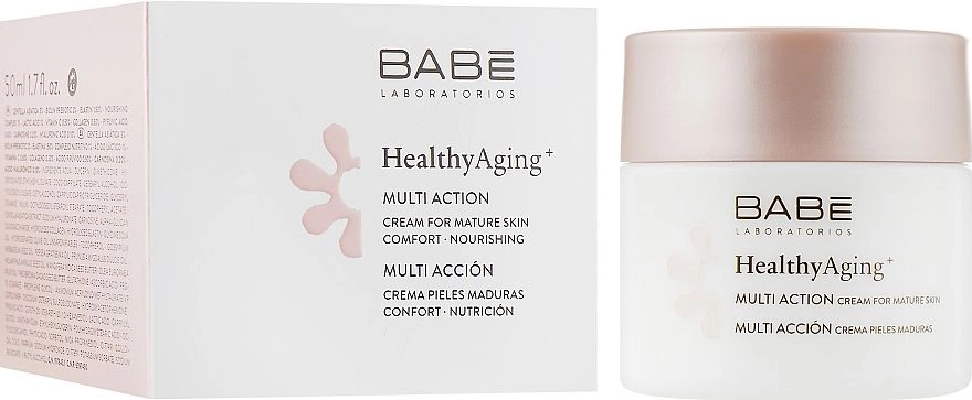 Мультифункціональний крем для дуже зрілої шкіри - BABE Laboratorios Healthy Aging Multi Action Cream For Mature Skin, 50 мл - фото N2