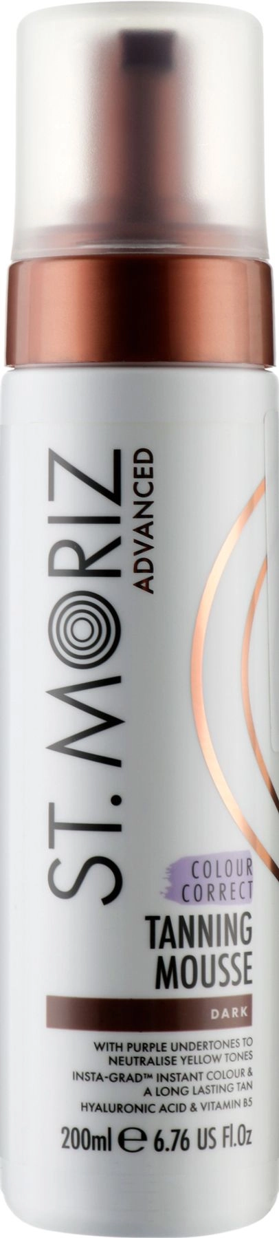 Мус для корекції автозасмаги - St. Moriz St.Moriz Advanced Colour Correcting Tanning Mousse Dark, темний відтінок, 200 мл - фото N1