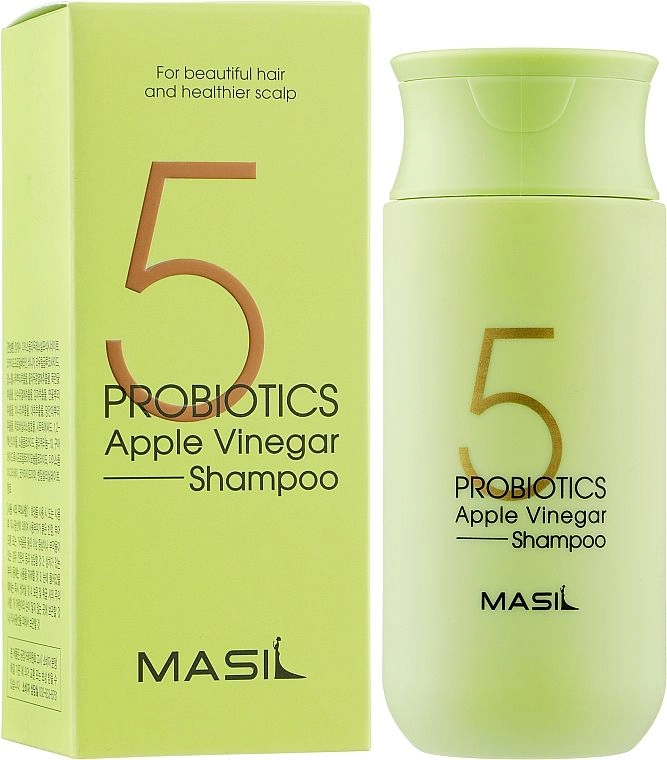 М’який безсульфатний шампунь з яблучним оцтом і пробіотиками для чутливої шкіри голови - Masil 5 Probiotics Apple Vinegar Shampoo, 150 мл - фото N1