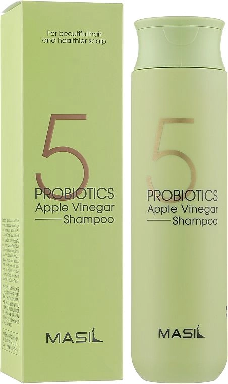 М’який безсульфатний шампунь з яблучним оцтом і пробіотиками для чутливої шкіри голови - Masil 5 Probiotics Apple Vinegar Shampoo, 300 мл - фото N1