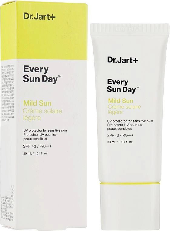 Мягкое солнцезащитное средство для лица - Dr. Jart Every Sun Day Mild Sun SPF 43 PA+++, 30 мл - фото N1