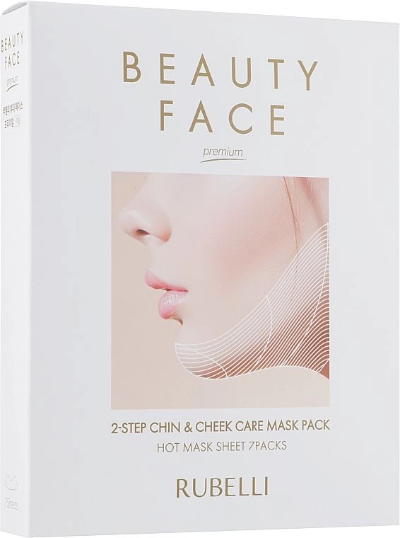 Набір для підтяжки контуру обличчя бандаж + тканинна маска - RUBELLI Beauty Face 2-Step Chin & Cheek Care Mask Pack, 20 мл - фото N1
