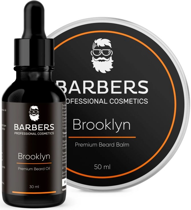 Набор для ухода за бородой Brooklyn - Barbers Brooklyn, масло + бальзам - фото N2