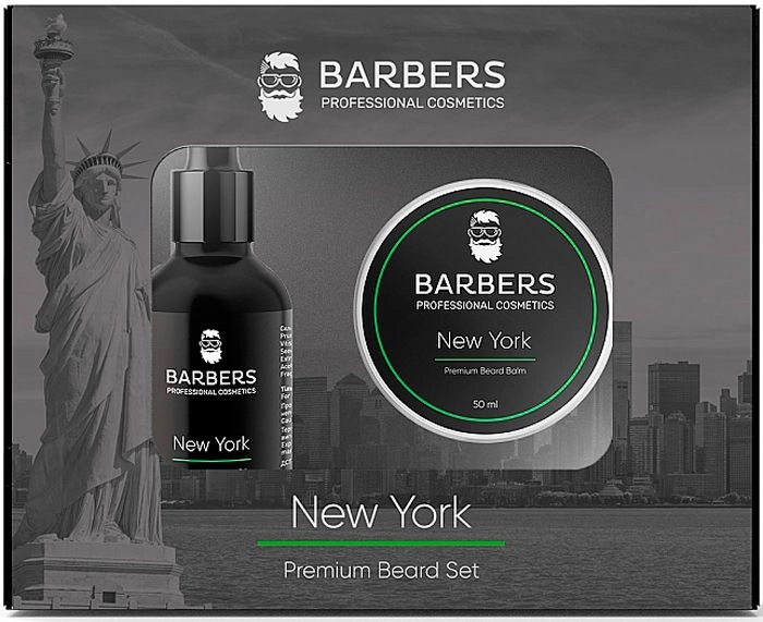Набор для ухода за бородой New York - Barbers New York, масло + бальзам - фото N1