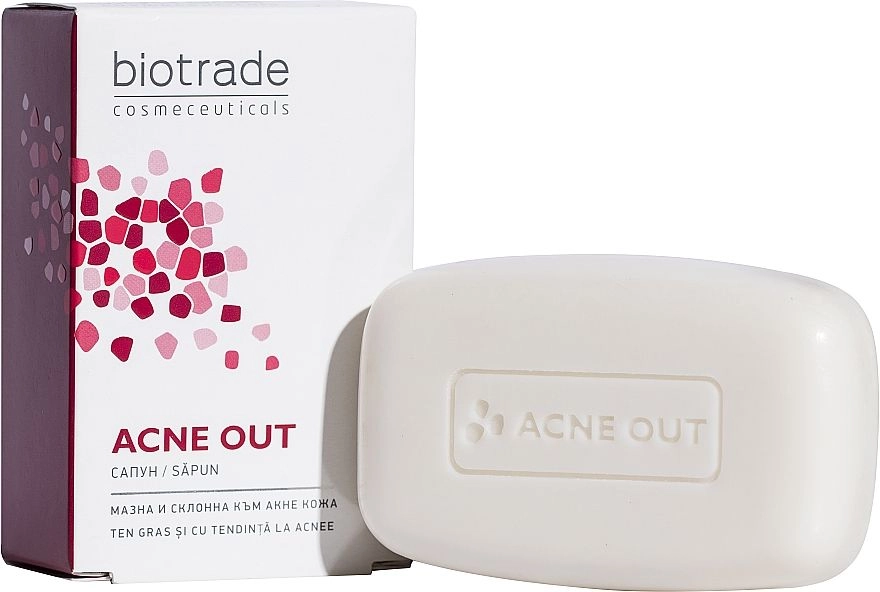 Натуральное мыло для жирной и проблемной кожи лица и тела - Biotrade Acne Out Soap, 100 г - фото N1