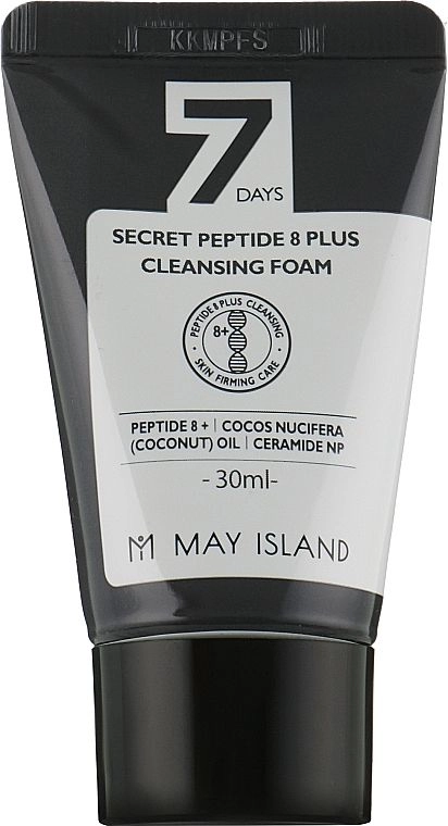 Очищуюча пінка для обличчя з пептидами - May Island 7 Days Secret Peptide 8 Plus Cleansing Foam, міні, 30 мл - фото N1