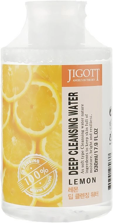 Очищаюча вода з екстрактом лимона - Jigott Lemon Deep Cleansing Water, 530 мл - фото N1