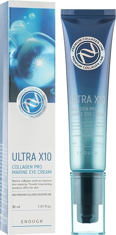 Enough Premium Ultra X10 Collagen Pro Marine Eye Cream Омолоджуючий крем для повік з колагеном 30 мл - фото N1