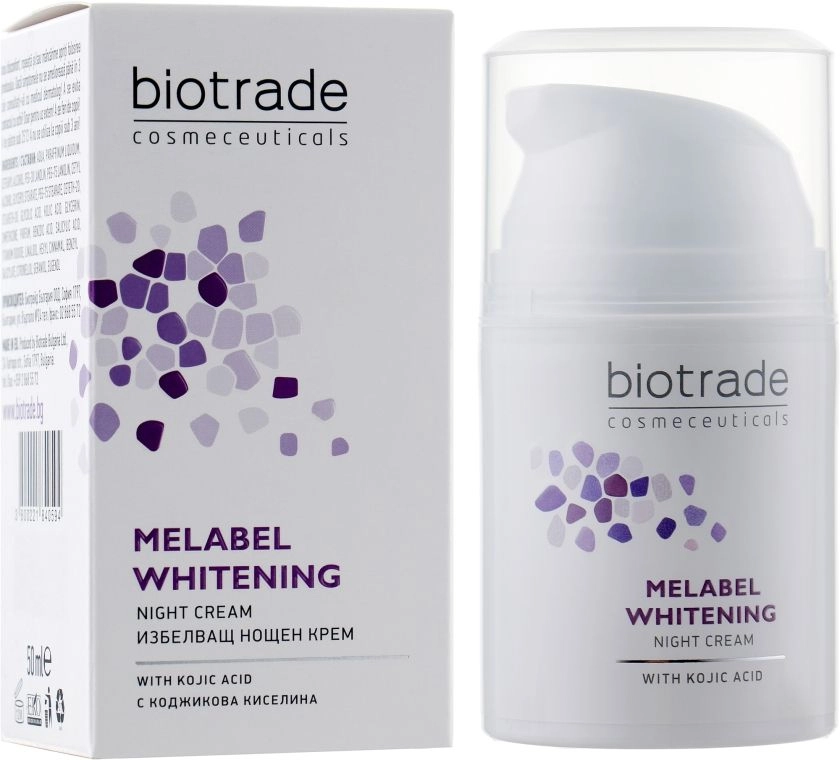 Отбеливающий ночной крем для кожи - Biotrade Melabel Whitening Night Cream, 50 мл - фото N1