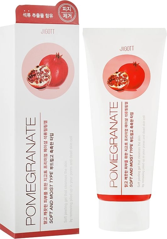 Пилинг-гель с экстрактом граната - Jigott Premium Facial Pomegranate Peeling Gel, 180 мл - фото N1